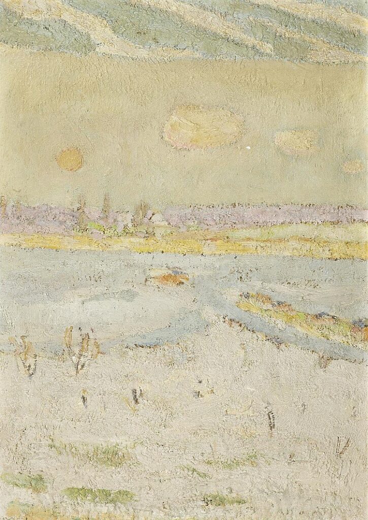 Winter landscape – Cuno Amiet Tablo