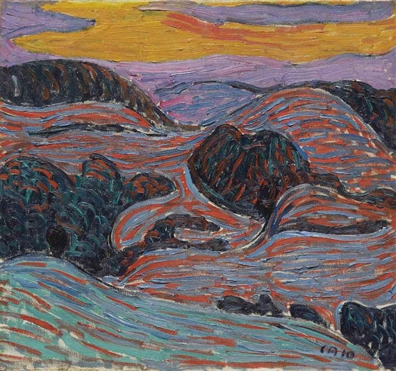 Winterlandschaft (1910) – Cuno Amiet Tablo