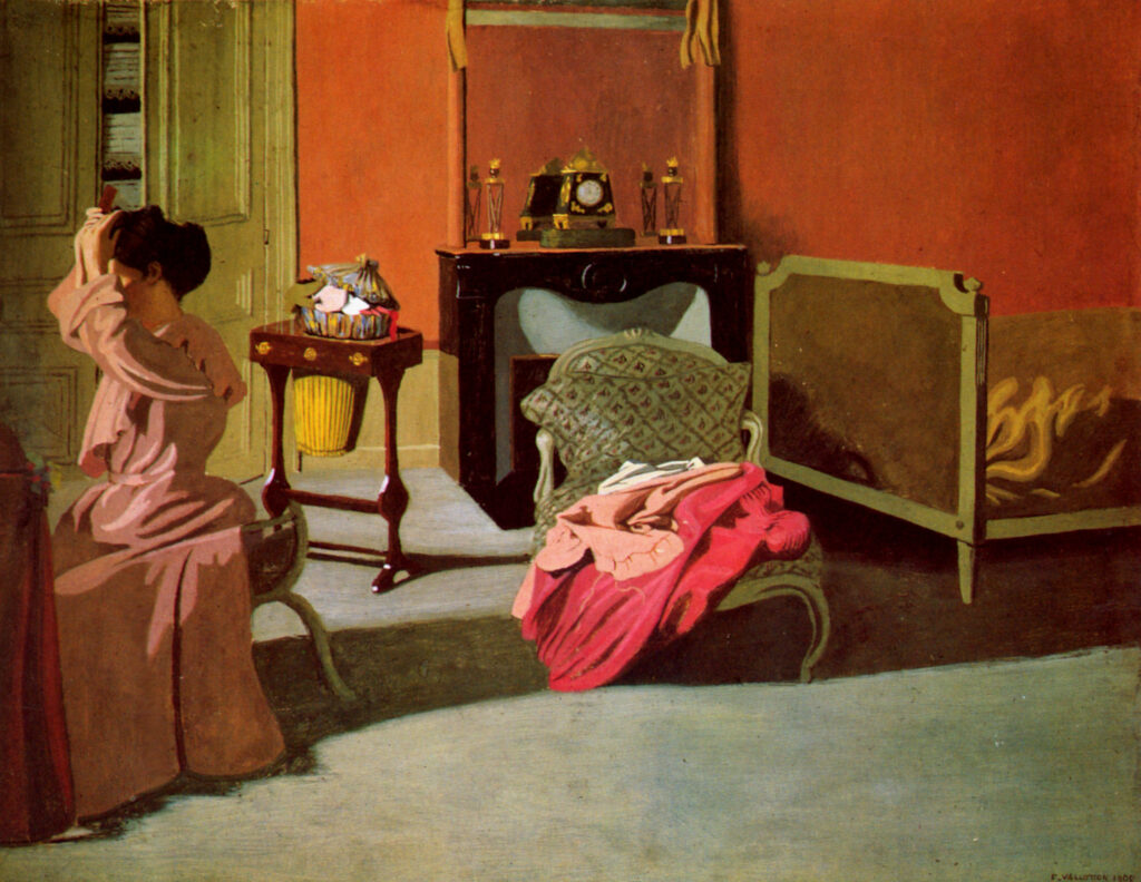 Woman Arranging her Hair (1900) - Félix Vallotton Tablo