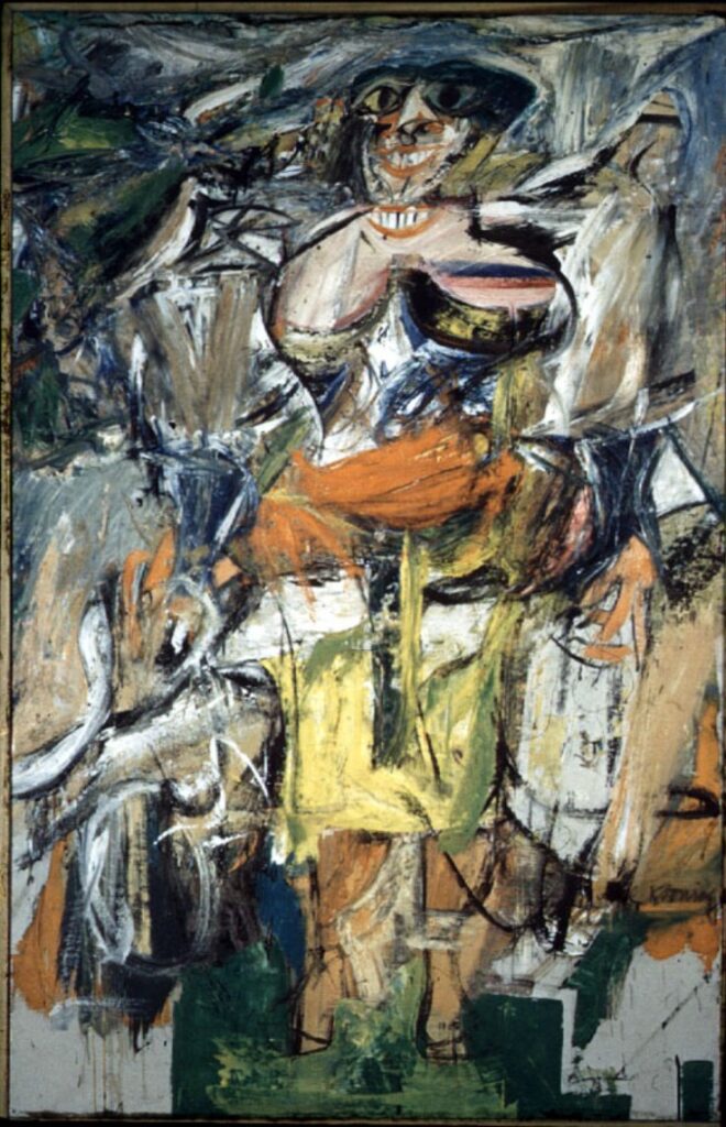 Woman and Bicycle (1952) - Willem de Kooning Tablo