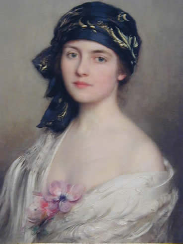 Woman in black turban (1912) – Albert Lynch Tablo