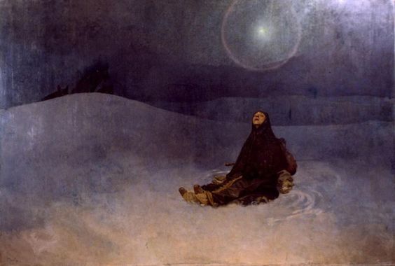 Woman in the Wilderness (1923) – Alphonse Mucha Tablo