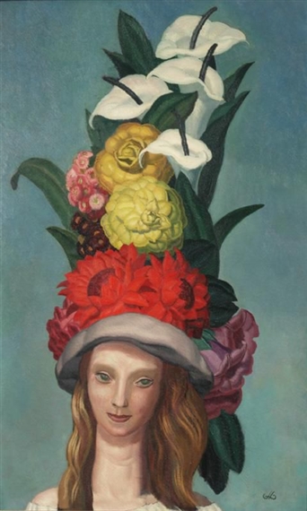 Woman with Flowered Hat – Jean Dupas Tablo