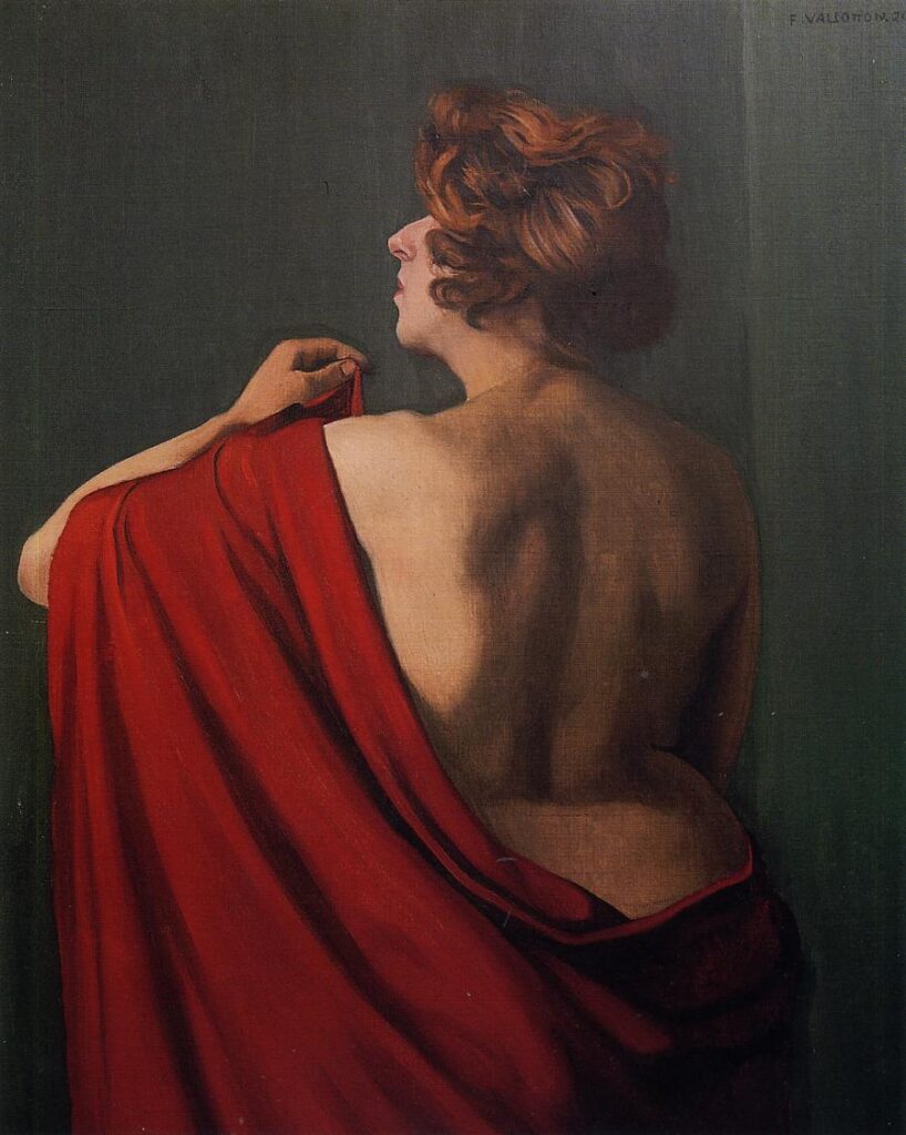Woman with Red Shawl (1920) - Félix Vallotton Tablo