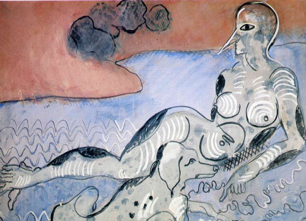 Woman with a Dog (1924) - Francis Picabia Tablo