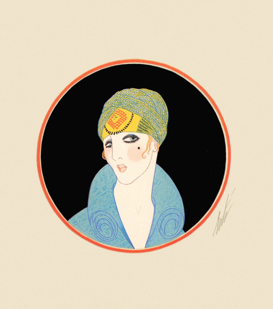 Yellow Turban - Erté Tablo