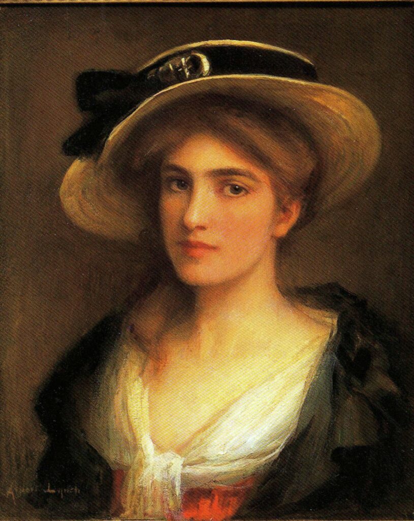 Young Woman in a Hat – Albert Lynch Tablo