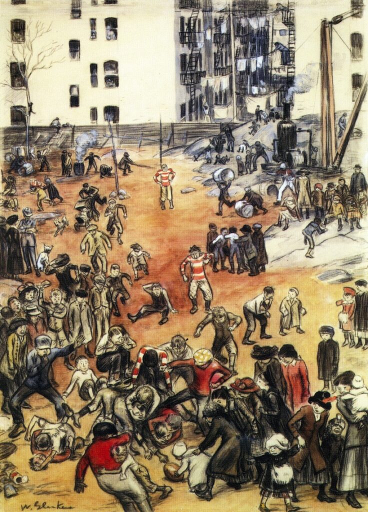 1911 For the Championship of the Backlot League - William James Glackens Tablo