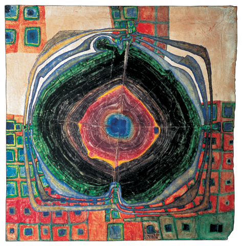 227 A Raindrop Which Falls into the City (1955) - Friedensreich Hundertwasser Tablo