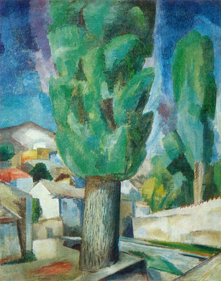 275000 Krym. Piramidal’nyy Topol’ Crimea. Lombardy poplar (1915) – Robert Falk Tablo