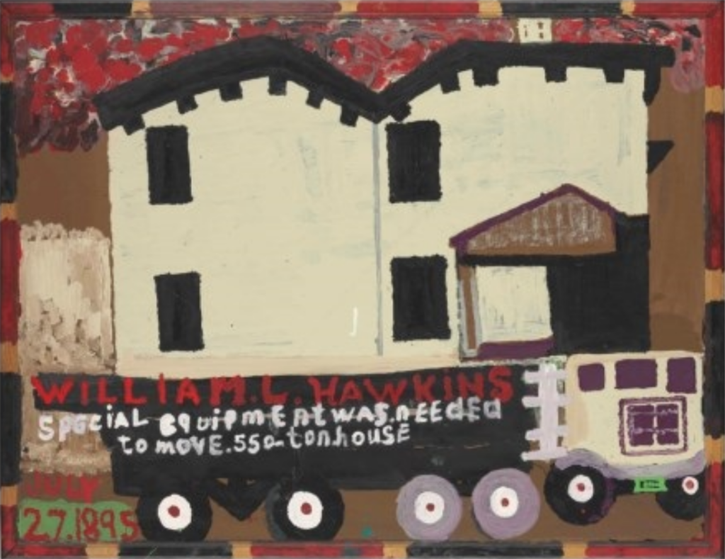 550 Ton House on a Flatbed Truck - William Hawkins Tablo