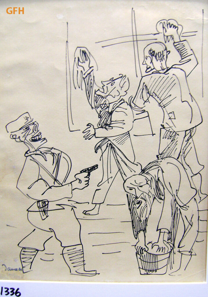 [Jews] Forced to Wash Windows (1941) – Marcel Janco Tablo
