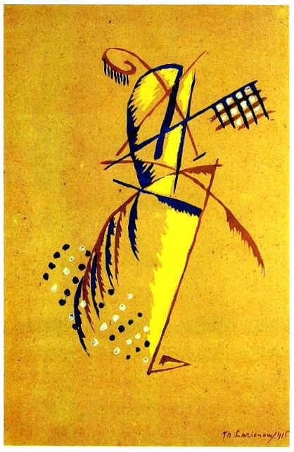 A Dancer in Motion (1915) - Mikhail Larionov Tablo