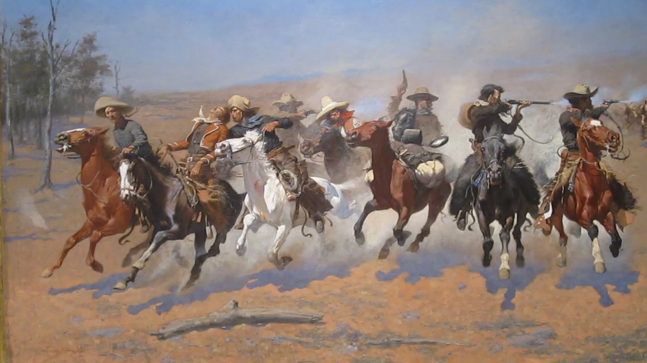A Dash for the Timber (1889) - Frederic Remington Tablo