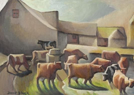 A Dorset Farmyard - Dorrit Black Tablo