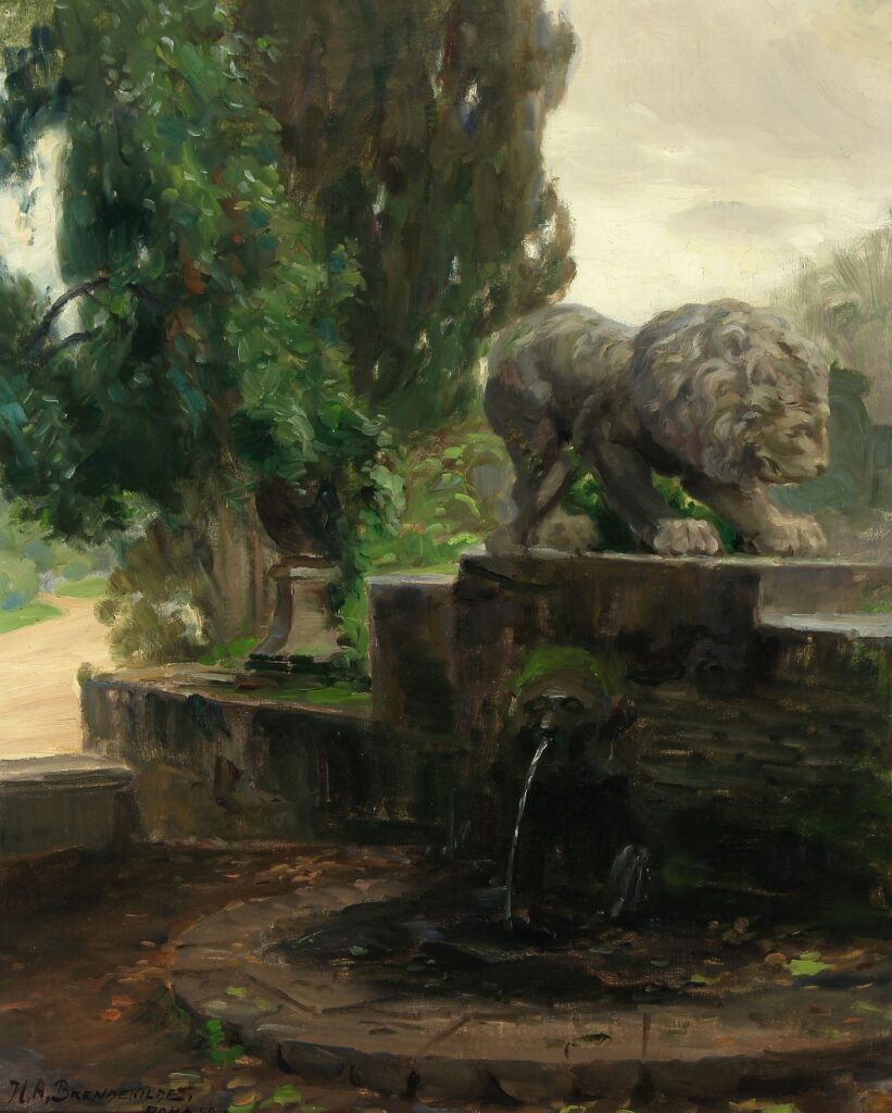 A Fountain in Rome (1922) - Hans Andersen Brendekilde Tablo