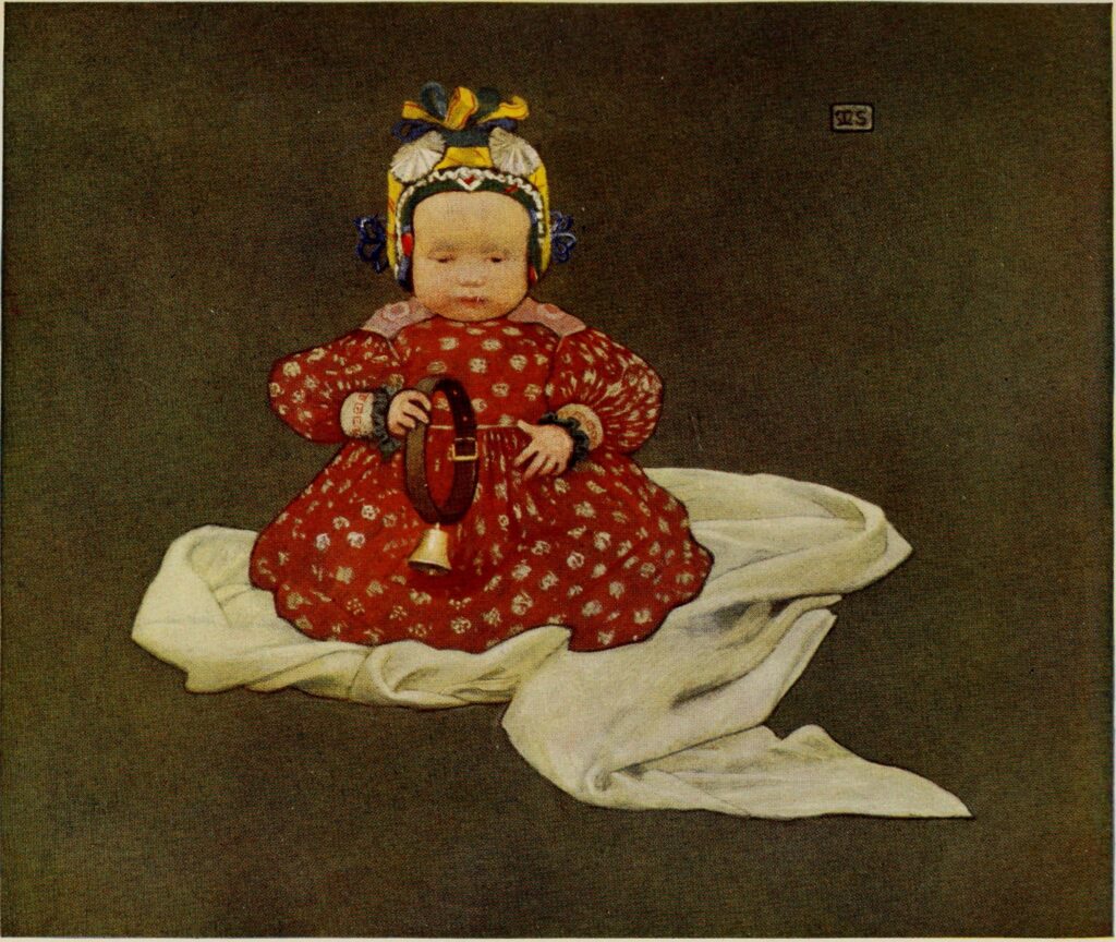 A HUNGARIAN BABY (1909) - Marianne Stokes Tablo