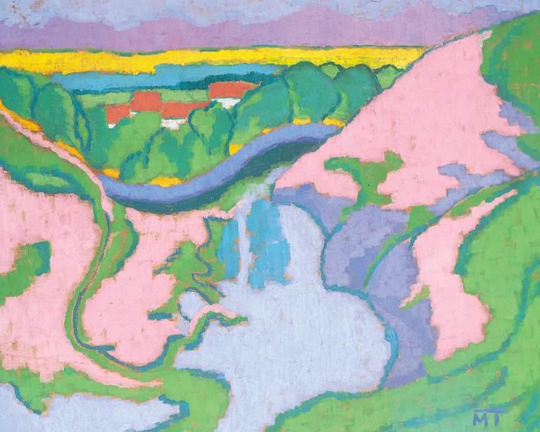 A Landscape of Brasov (1915) – János Mattis-Teutsch Tablo