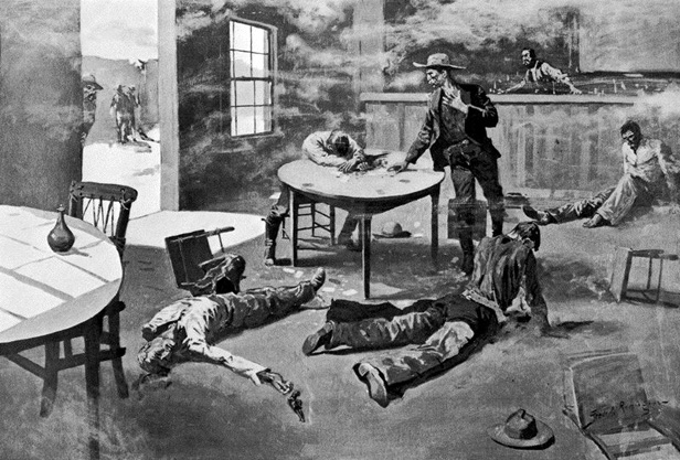 A Misdeal (1897) - Frederic Remington Tablo