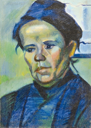 A Portrait in Blue (1915) - Kmetty János Tablo