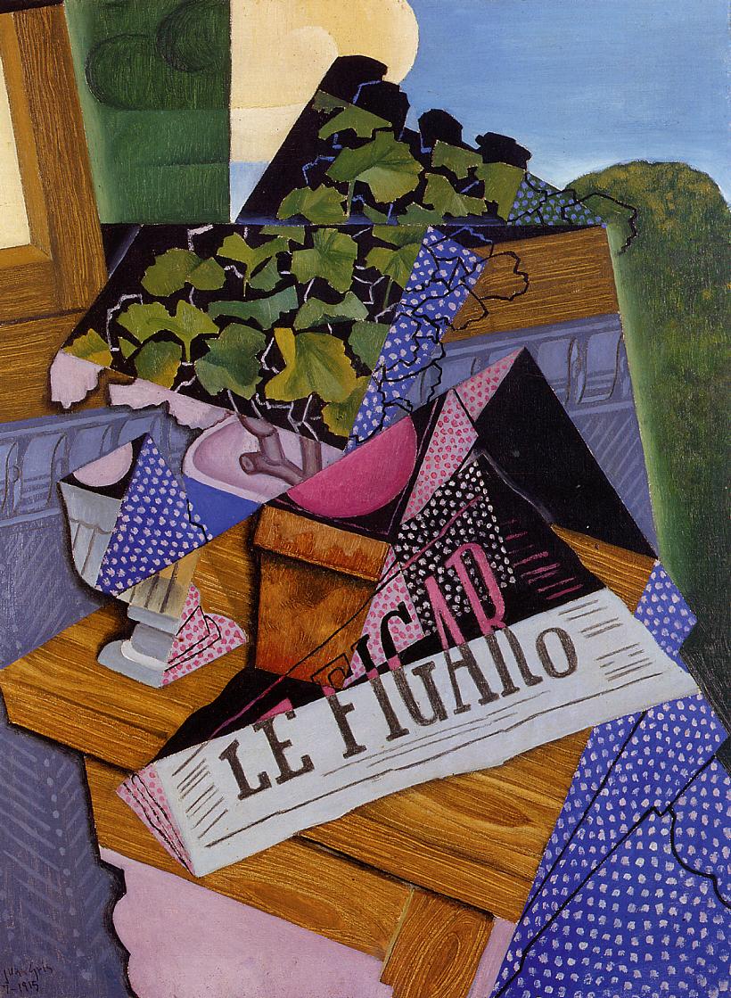 A Pot of Geraniums (1915) - Juan Gris Tablo