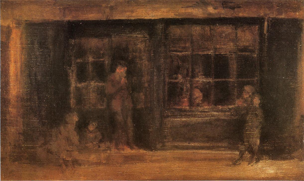 A Shop (1884) - James McNeill Whistler Tablo