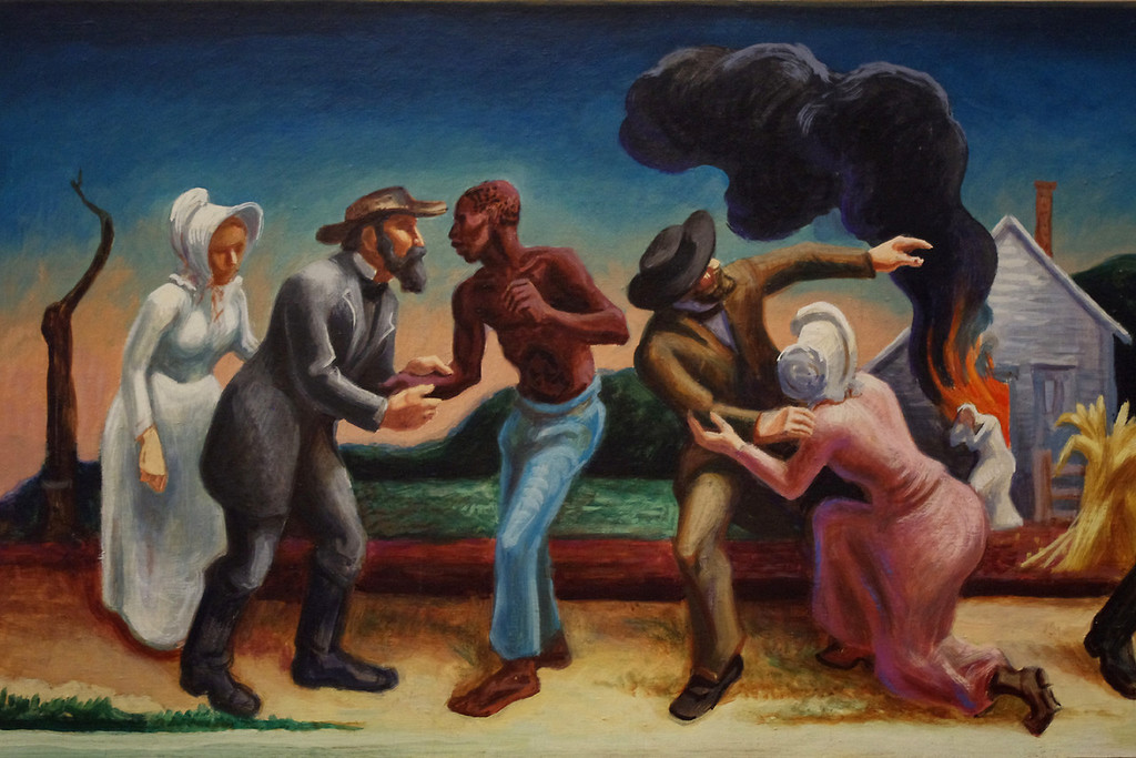 A Social History of the State of Missouri (detail) (1936) - Thomas Hart Benton Tablo