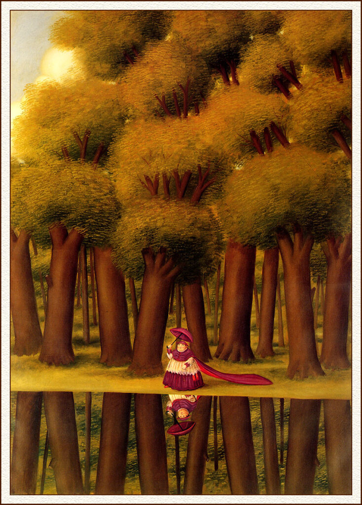 A Stroll by the Lakeside - Fernando Botero Tablo