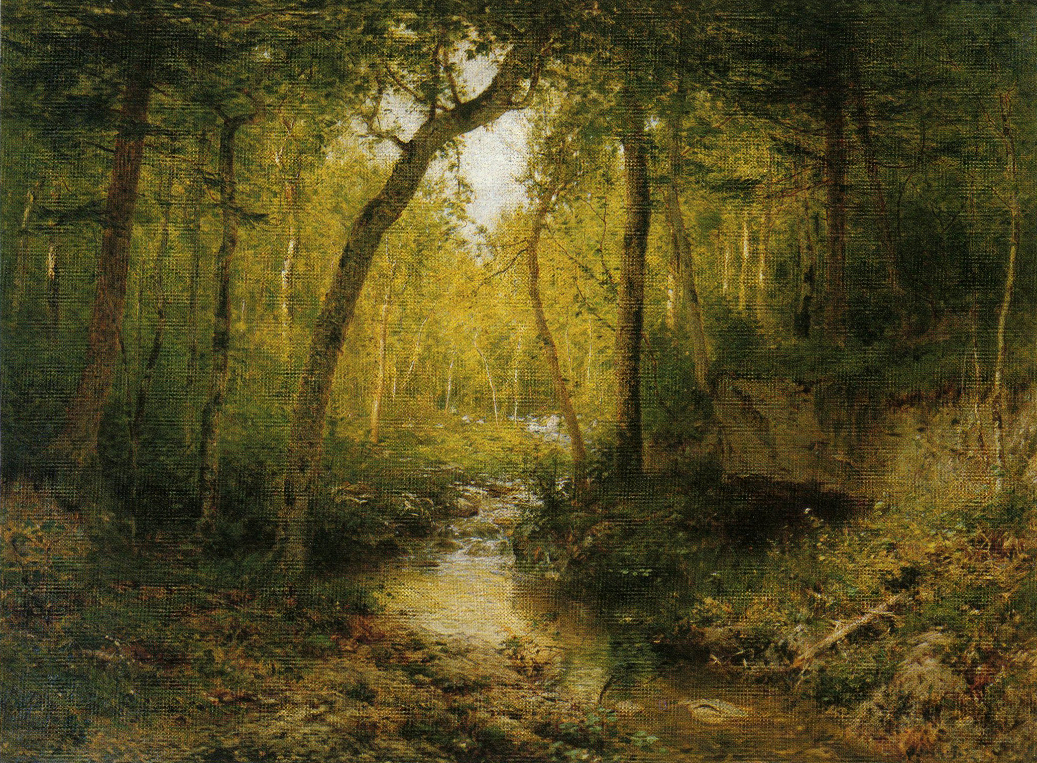 A Summer Haunt (1881) - Alexander Helwig Wyant Tablo
