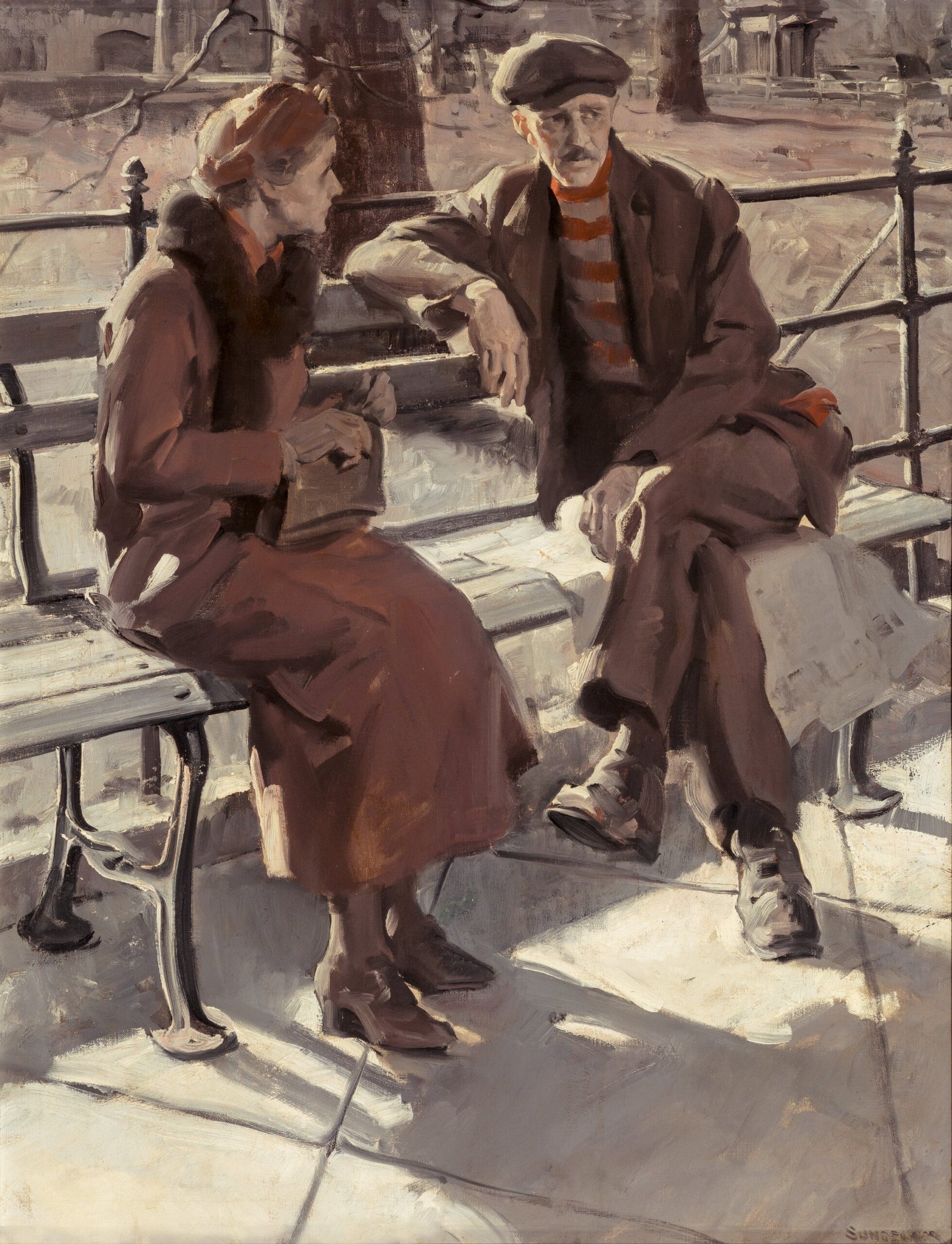 A Talk in the Park (1929) - Haddon Sundblom Tablo