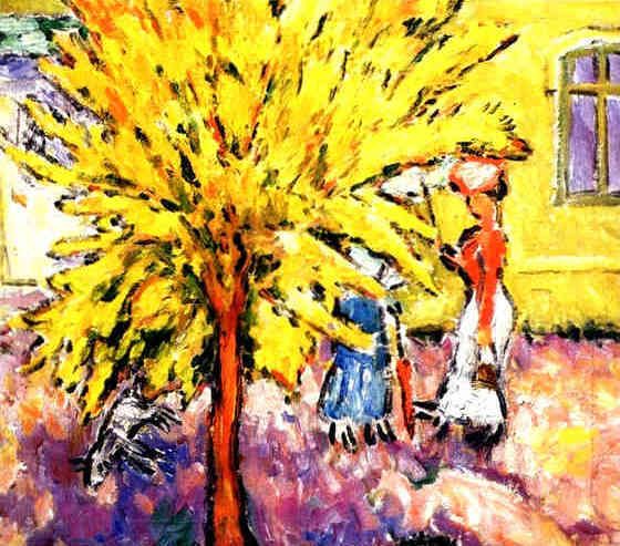 A Tree (1910) - Mikhail Larionov Tablo