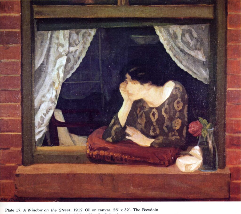 A Window on the Street (1912) - John French Sloan Tablo