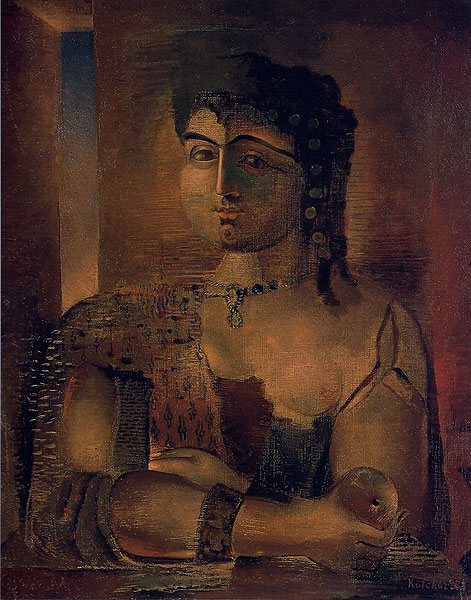 A Woman with An Apple (1926) - Yervand Kochar Tablo