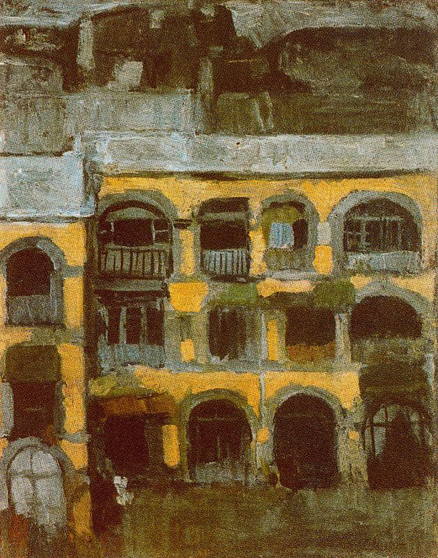 A blue house (1902) - Pablo Picasso Tablo