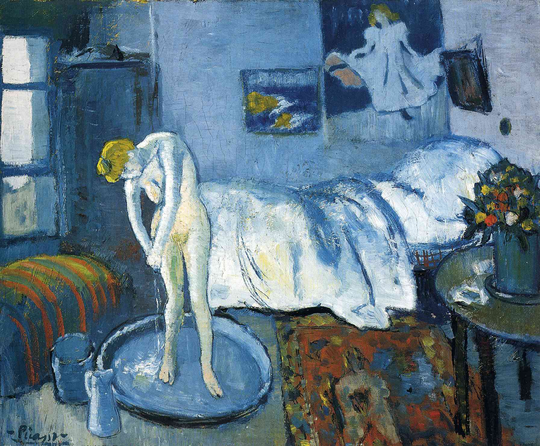 A blue room (A tub) (1901) - Pablo Picasso Tablo