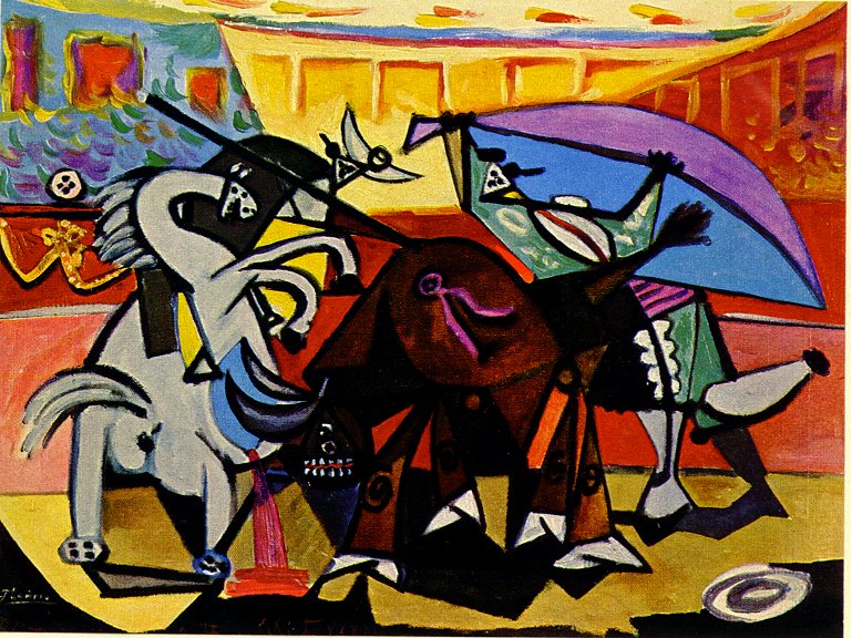 A bullfight (1934) - Pablo Picasso Tablo