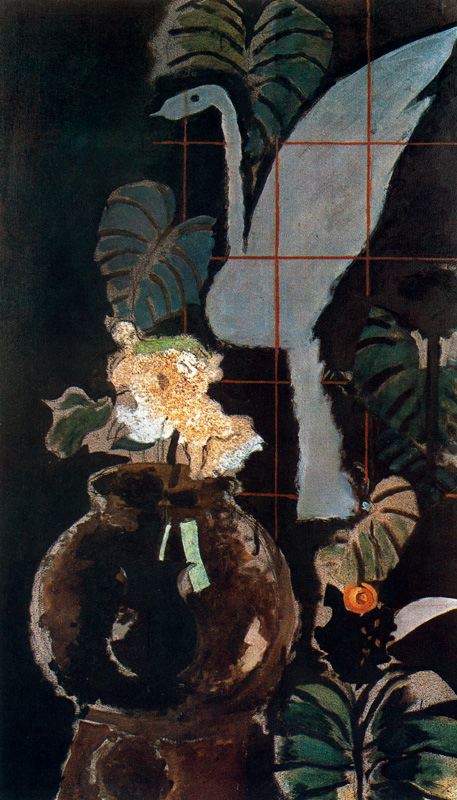 A landscape drawn into squares (1952) - Georges Braque Tablo