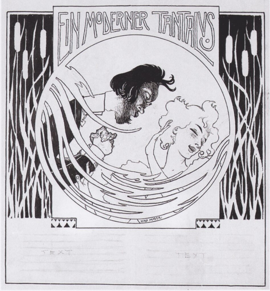A modern Tantalus. Illustration for 'Meggendorfer leaves'. (1895) - Koloman Moser Tablo