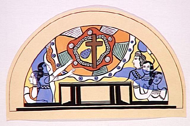 A mosaic model for the crypt of the memorial at high Mardasson (1947) - Fernand Léger Tablo