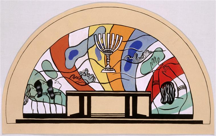 A mosaic model for the crypt of the memorial at high Mardasson - Fernand Léger Tablo