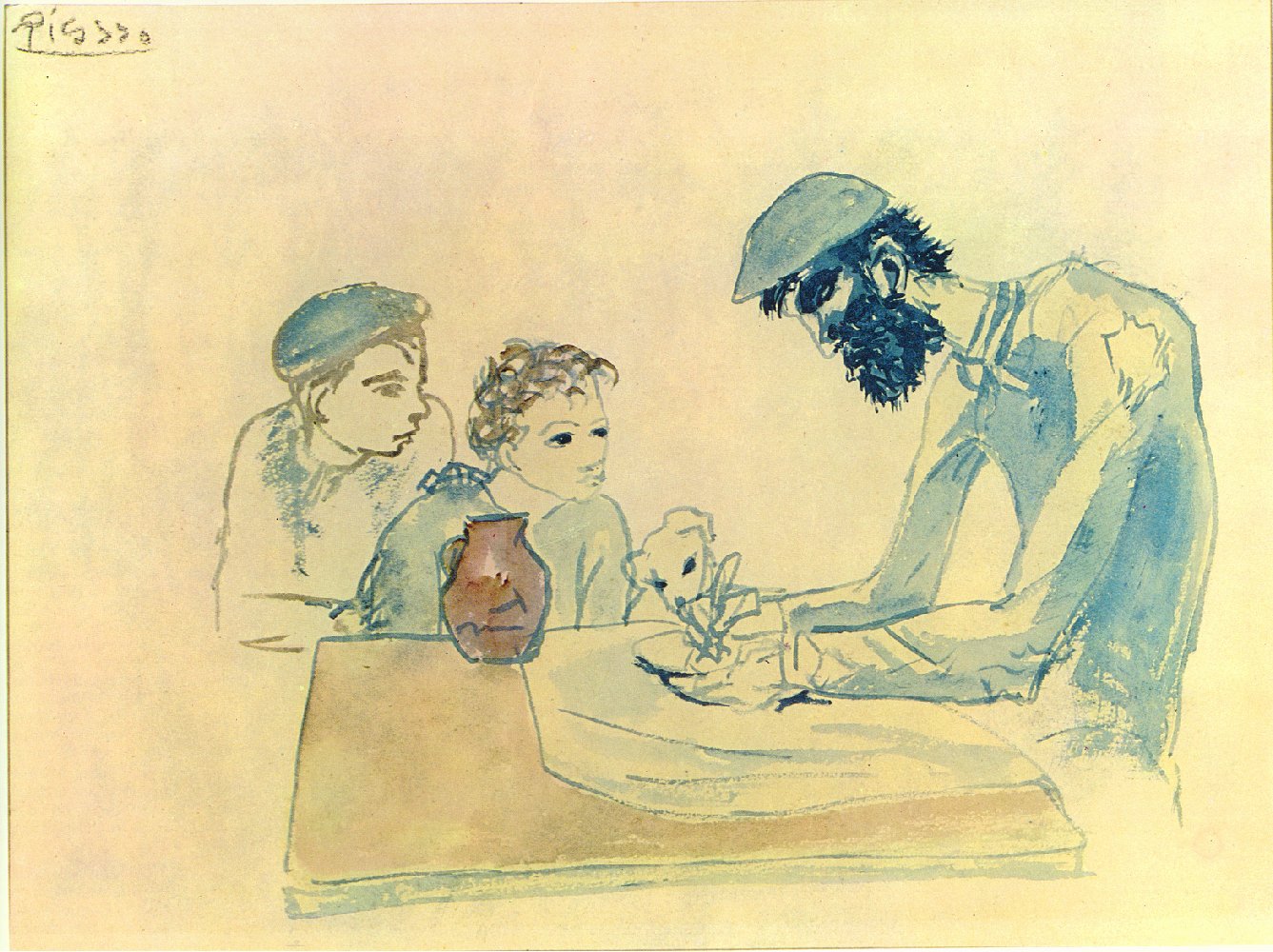 A simple meal (1904) - Pablo Picasso Tablo