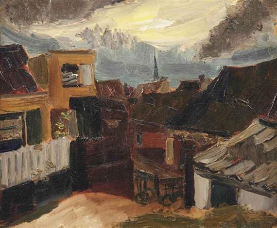 A view of Zandvoort - Henri Le Fauconnier Tablo