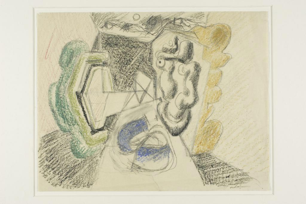 Abstract CompositionFigures in a Landscape (1930) - Le Corbusier Tablo