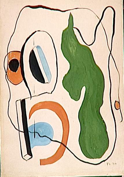 Abstract composition (1924) - Fernand Léger Tablo