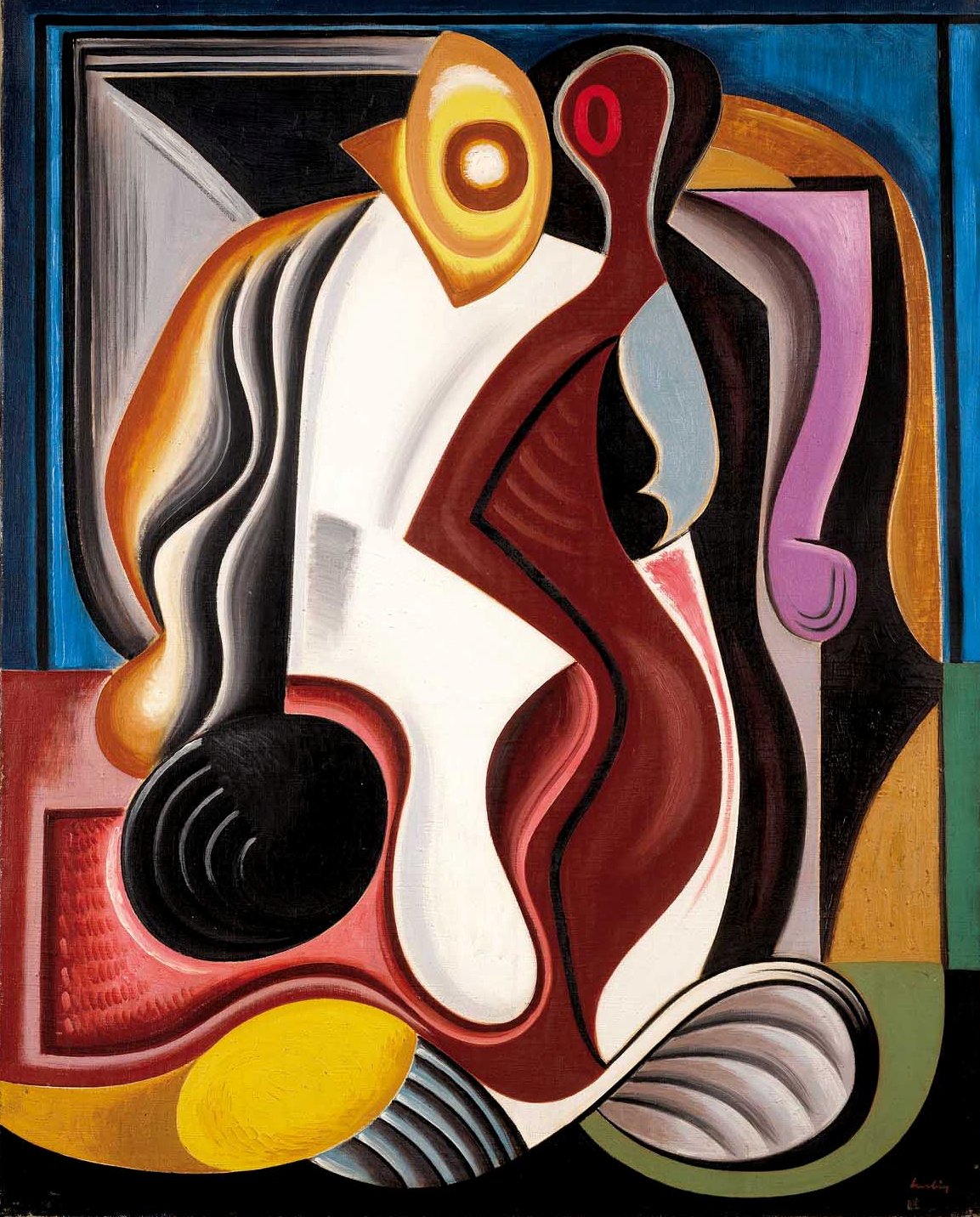 Abstraction (1928) - Auguste Herbin Tablo