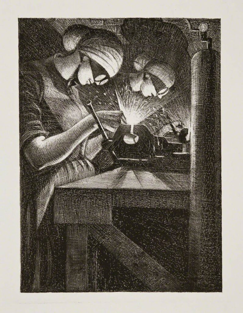 Acetylene Welder (1917) - C. R. W. Nevinson Tablo