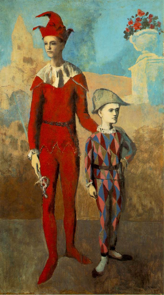 Acrobat and young harlequin (1905) - Pablo Picasso Tablo