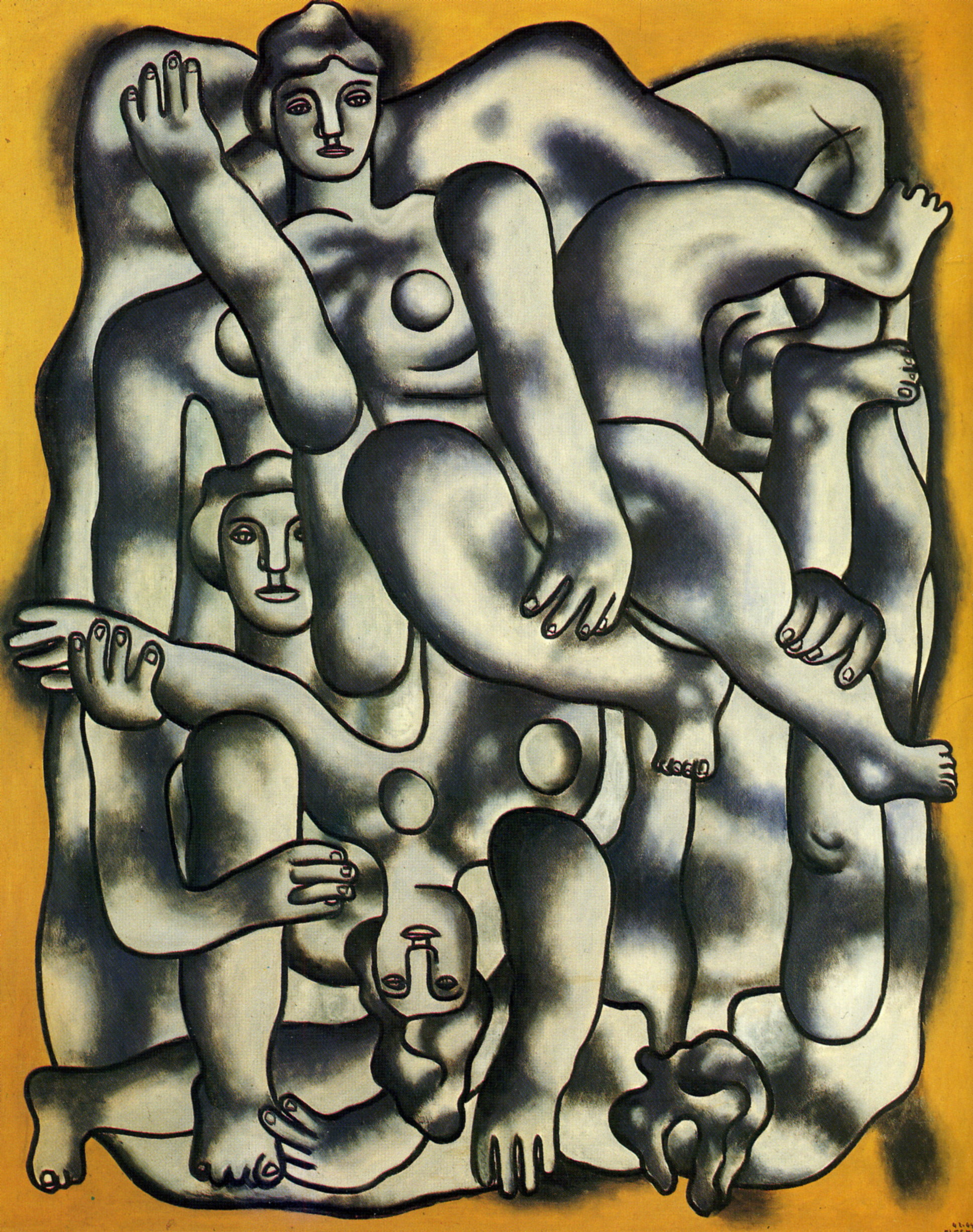Acrobats in gray (1942) - Fernand Léger Tablo