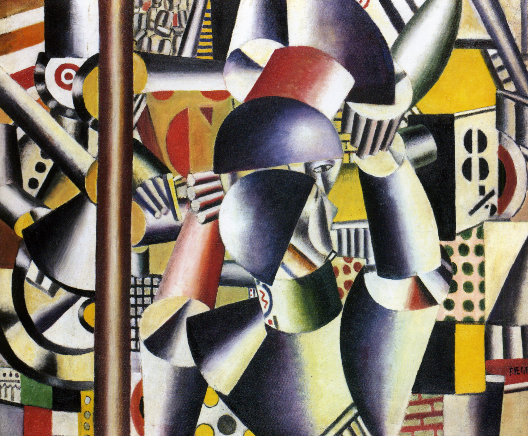 Acrobats in the circus (1918) - Fernand Léger Tablo