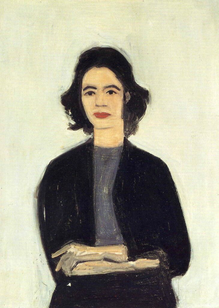 Ada in Black Sweater - Alex Katz Tablo